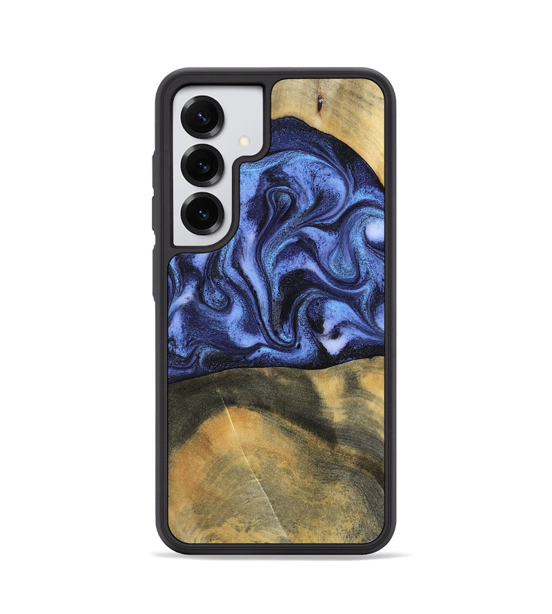 Galaxy S25 Wood Phone Case - Izaiah (Blue, 796124)