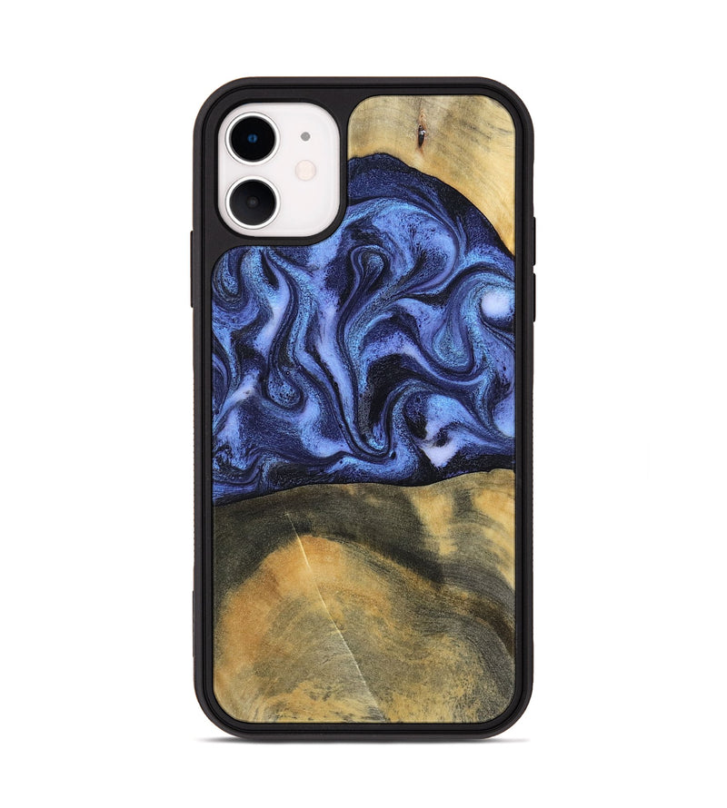 iPhone 11 Wood Phone Case - Izaiah (Blue, 796124)