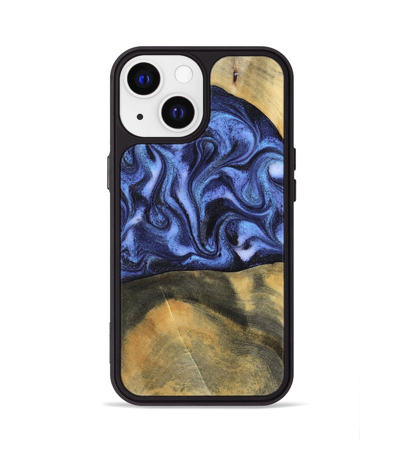 iPhone 13 Wood Phone Case - Izaiah (Blue, 796124)
