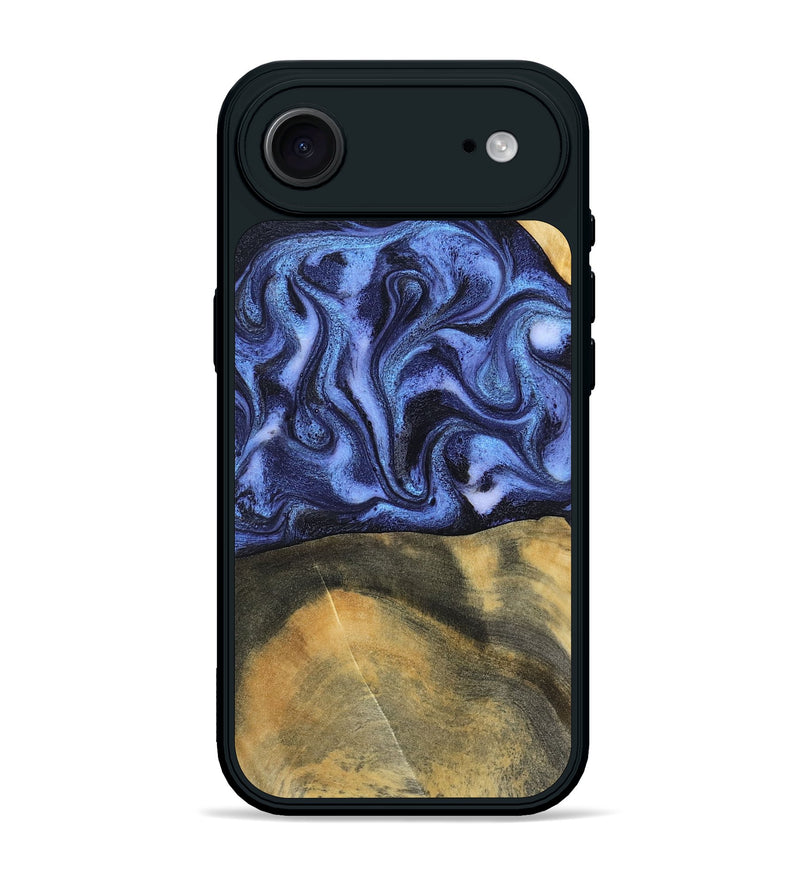 iPhone 17 Air Wood Phone Case - Izaiah (Blue, 796124)