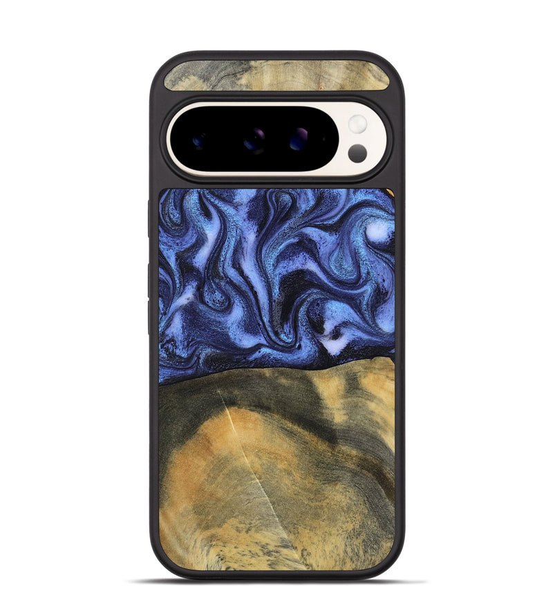 Pixel 9 Pro Wood Phone Case - Izaiah (Blue, 796124)