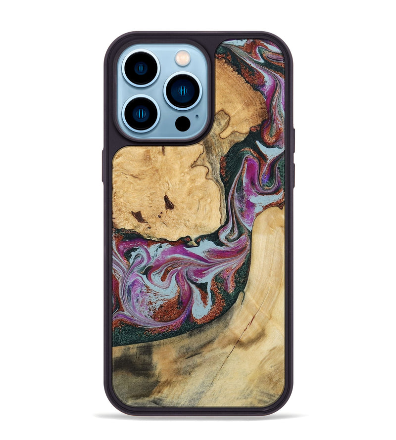 iPhone 14 Pro Max Wood Phone Case - Tyra (Green, 796132)