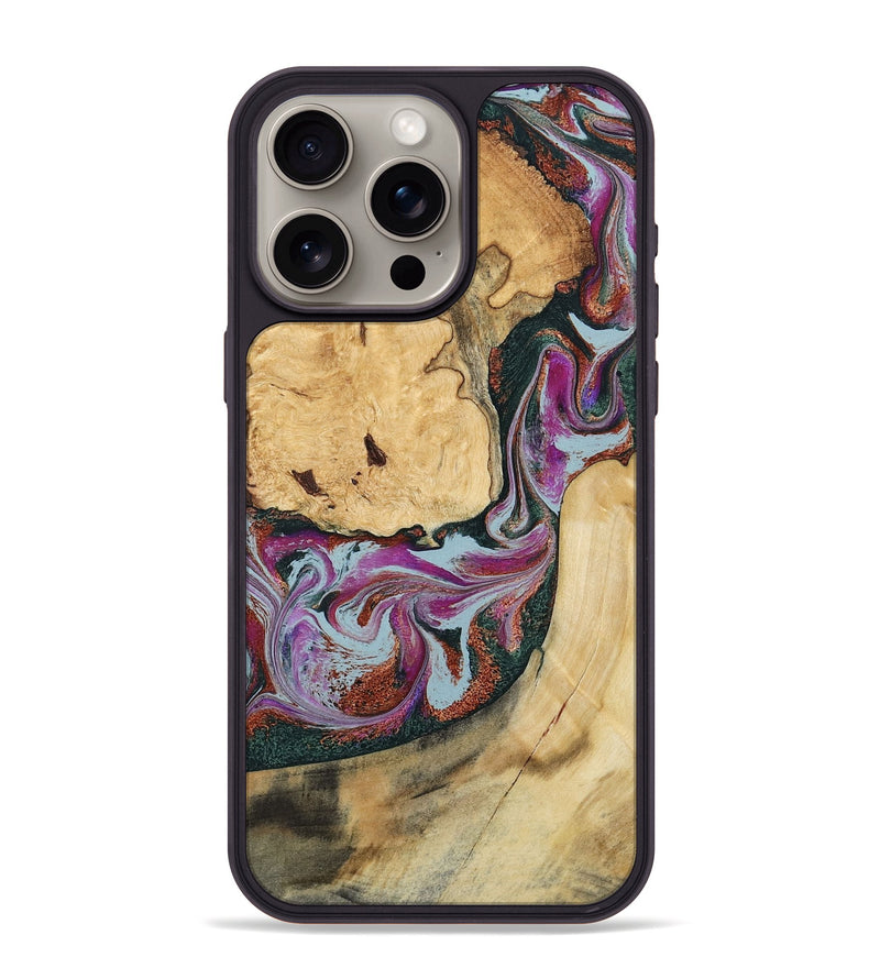 iPhone 15 Pro Max Wood Phone Case - Tyra (Green, 796132)