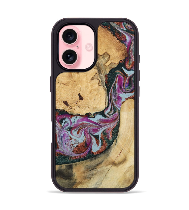 iPhone 16 Wood Phone Case - Tyra (Green, 796132)
