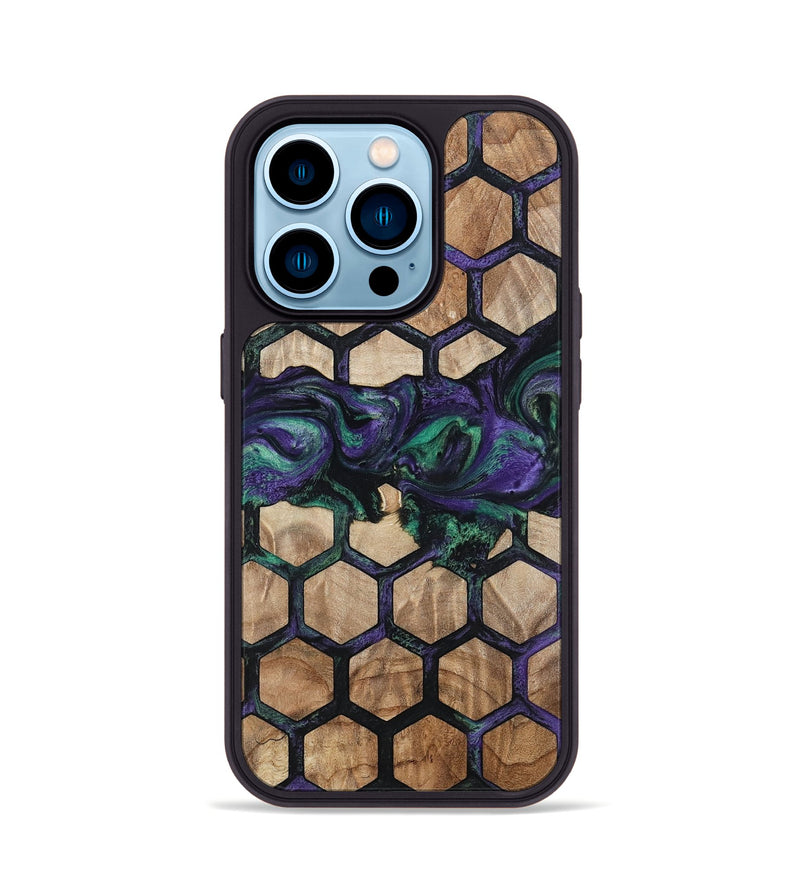 iPhone 14 Pro Wood Phone Case - Hettie (Pattern, 796217)