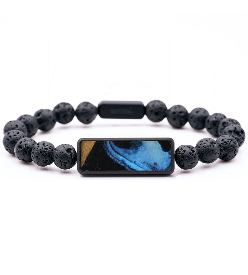 Lava Bead ResinArt Bracelet - Olga (Blue, 796250)