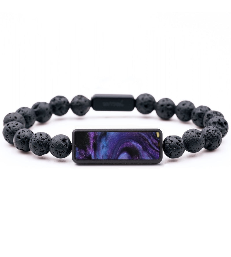 Lava Bead ResinArt Bracelet - Sidney (Purple, 796276)