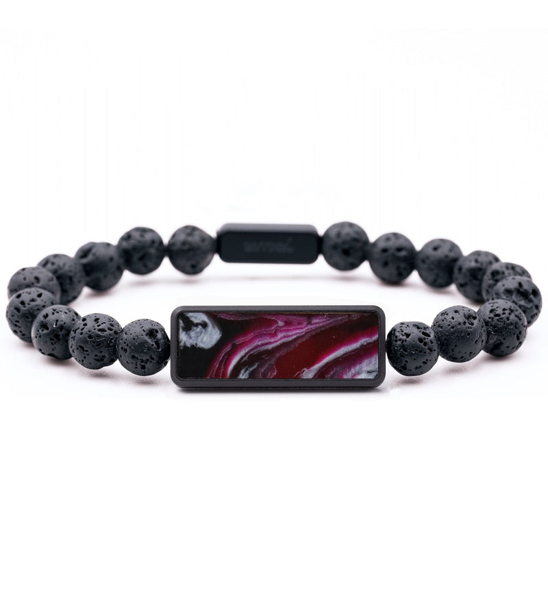 Lava Bead ResinArt Bracelet - Deanna (Red, 796311)