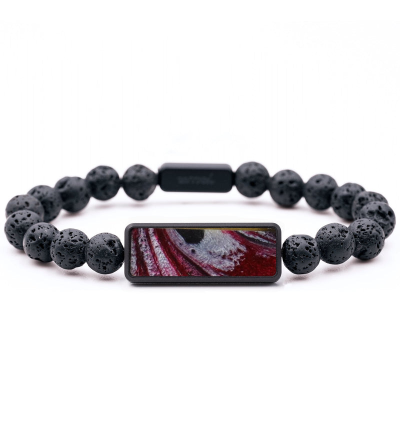 Lava Bead ResinArt Bracelet - Imani (Red, 796319)