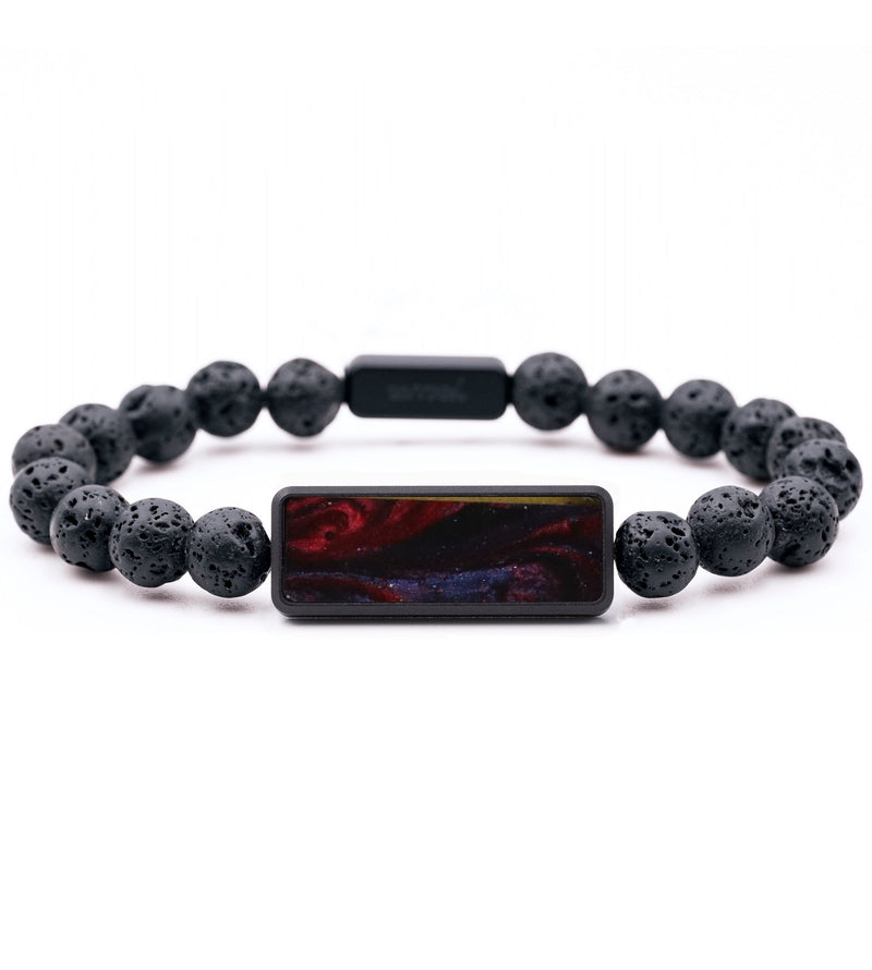Lava Bead ResinArt Bracelet - Leigh (Red, 796326)