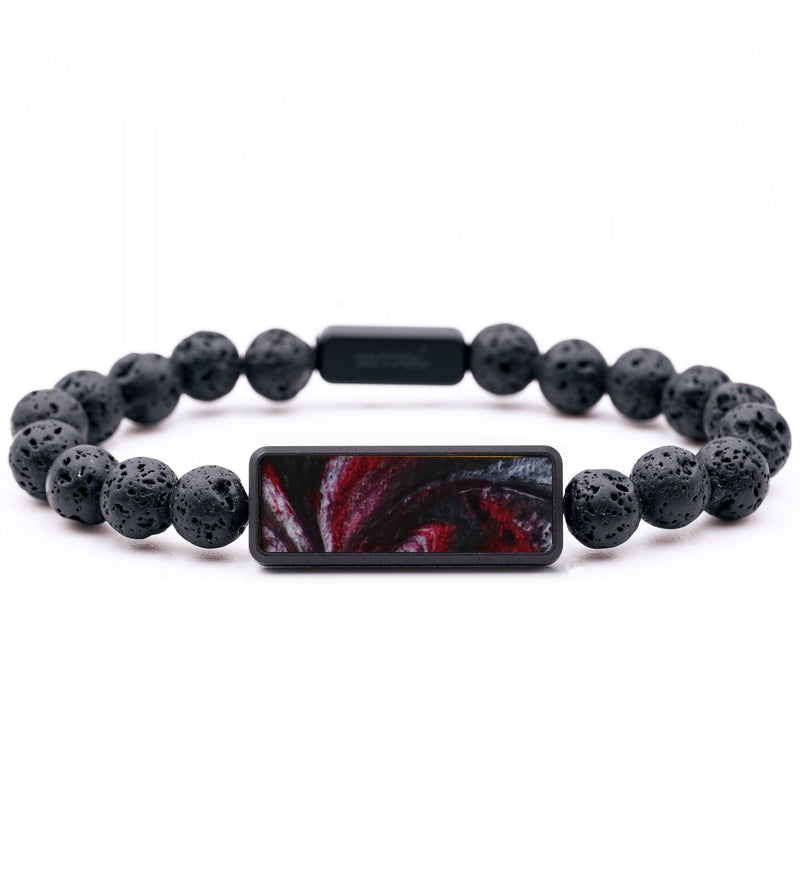 Lava Bead ResinArt Bracelet - Sergio (Red, 796330)