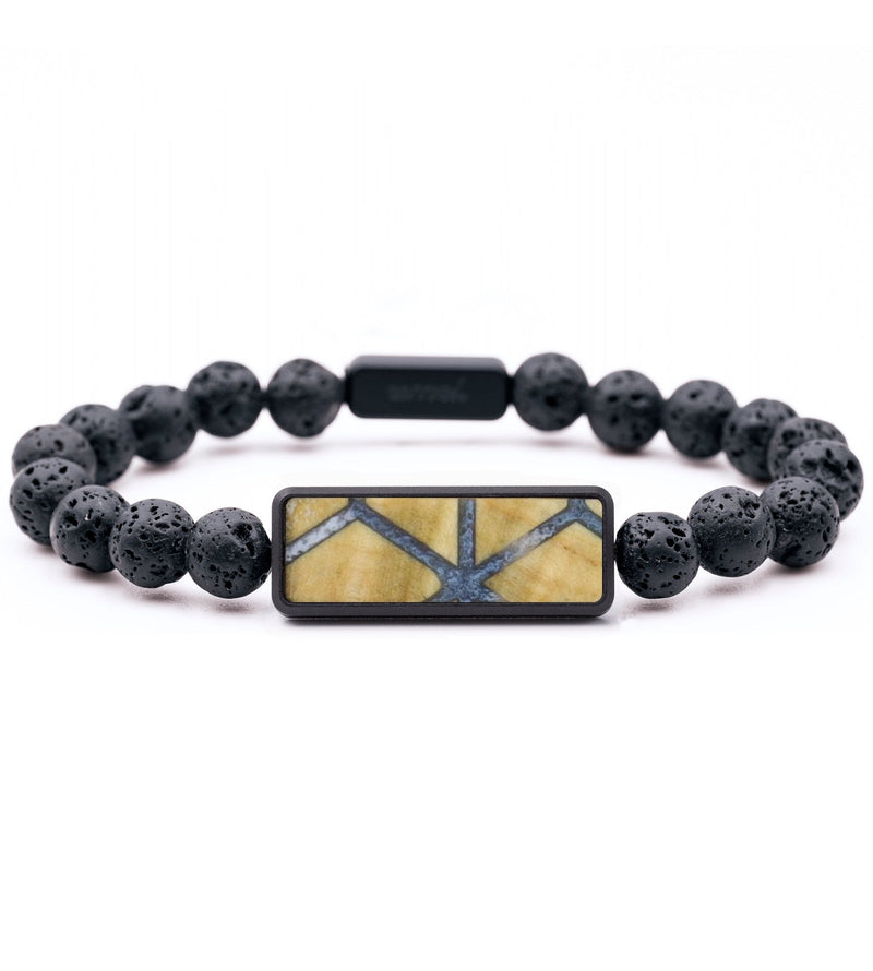 Lava Bead Wood Bracelet - Kerri (Pattern, 796368)