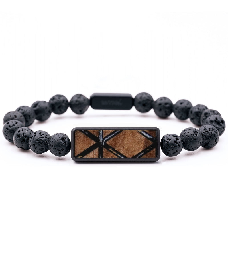 Lava Bead Wood Bracelet - Misty (Pattern, 796376)
