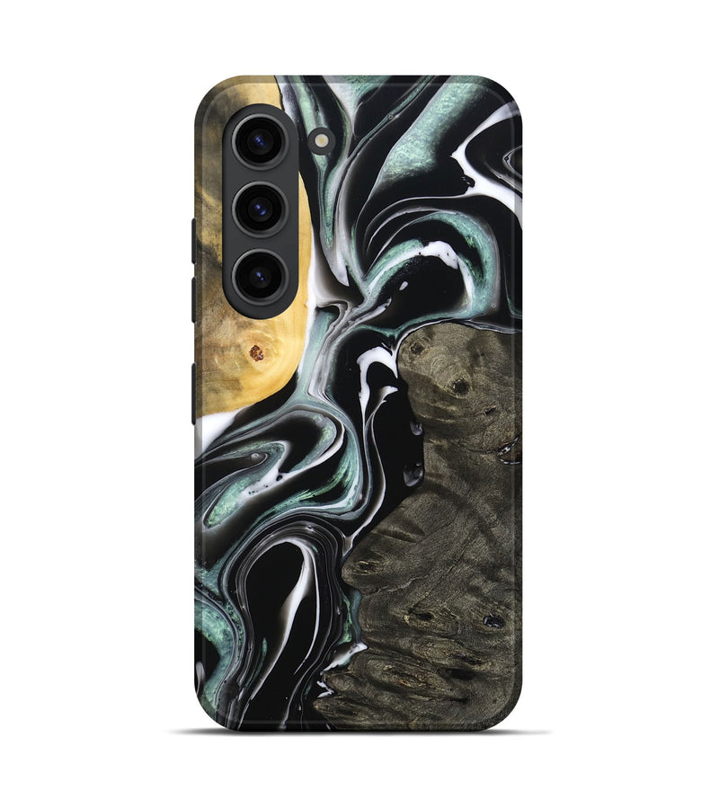 Galaxy S23 Wood Live Edge Phone Case - Jeramie (Black & White, 796380)