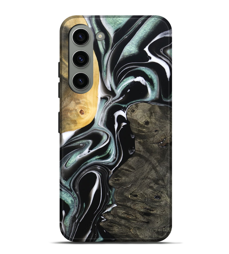 Galaxy S23 Plus Wood Live Edge Phone Case - Jeramie (Black & White, 796380)