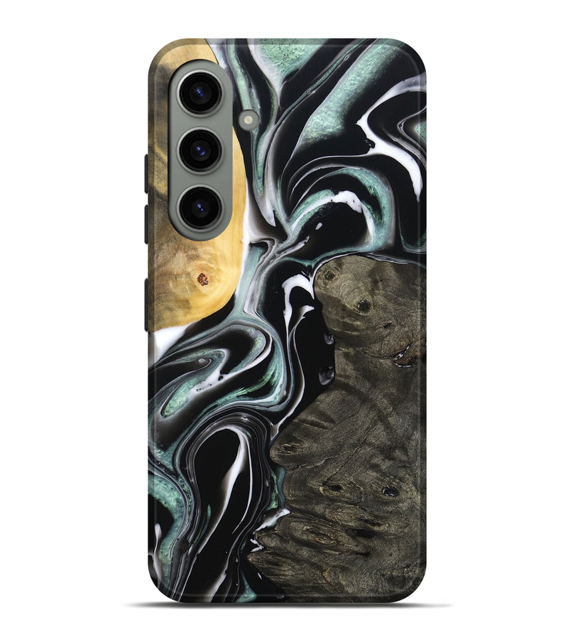 Galaxy S24 Plus Wood Live Edge Phone Case - Jeramie (Black & White, 796380)