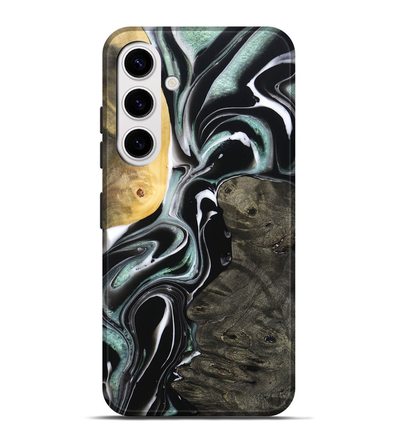 Galaxy S25 Plus Wood Live Edge Phone Case - Jeramie (Black & White, 796380)