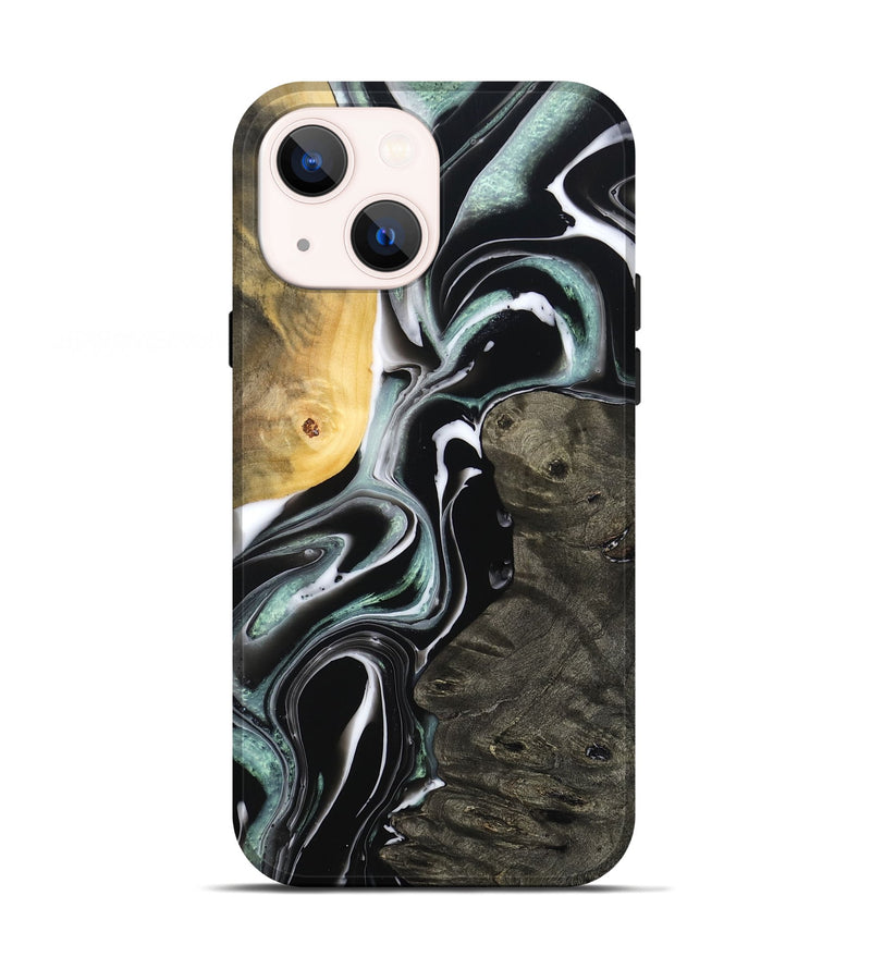 iPhone 13 Wood Live Edge Phone Case - Jeramie (Black & White, 796380)