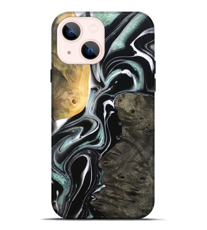 iPhone 14 Plus Wood Live Edge Phone Case - Jeramie (Black & White, 796380)