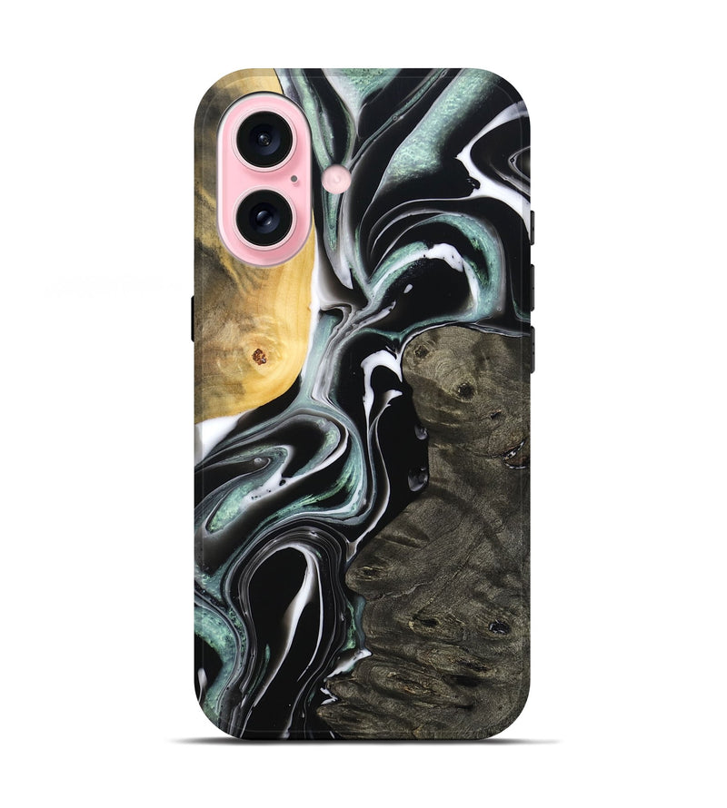 iPhone 17 Wood Live Edge Phone Case - Jeramie (Black & White, 796380)