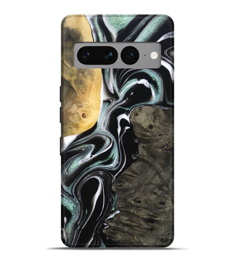 Pixel 7 Pro Wood Live Edge Phone Case - Jeramie (Black & White, 796380)