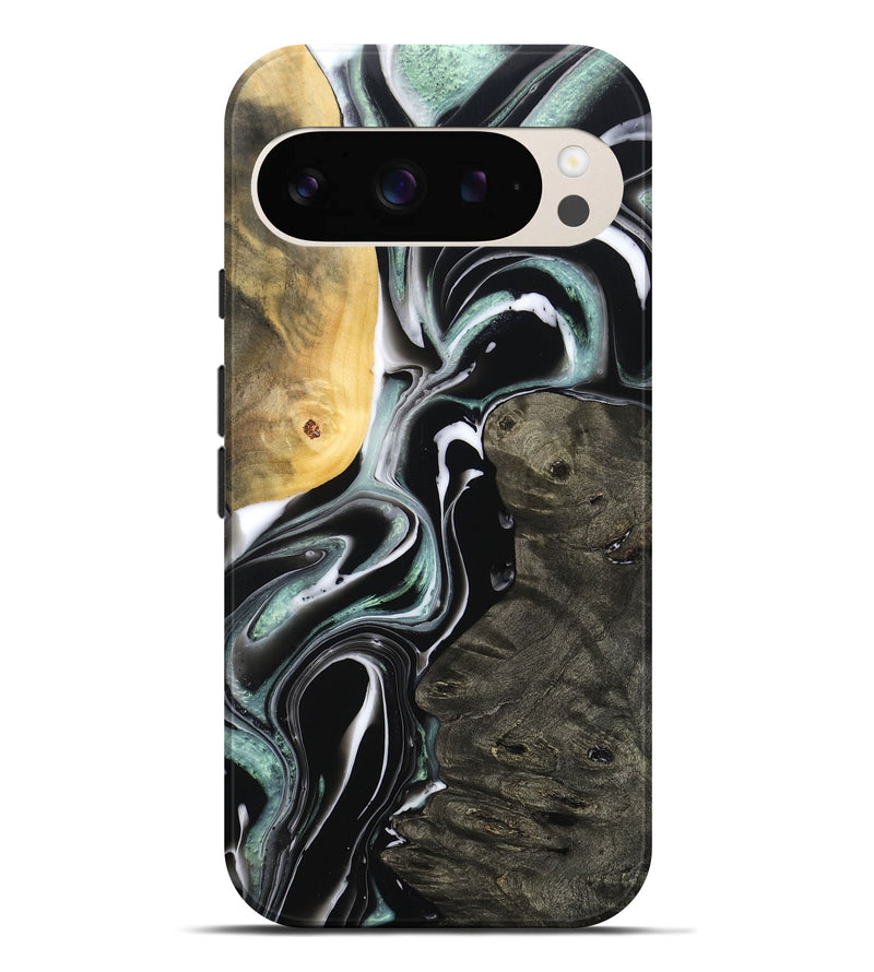 Pixel 9 Pro XL Wood Live Edge Phone Case - Jeramie (Black & White, 796380)