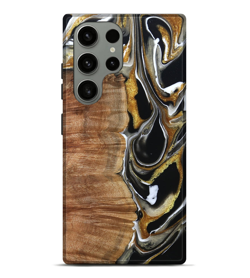 Galaxy S23 Ultra Wood Live Edge Phone Case - Morris (Black & White, 796383)