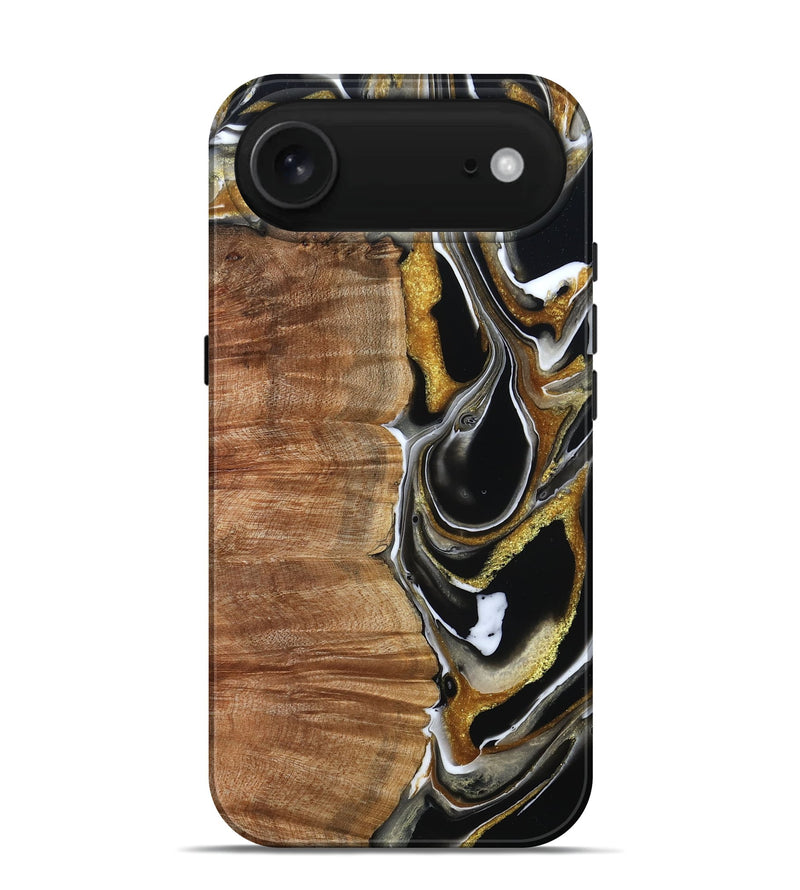 iPhone 17 Air Wood Live Edge Phone Case - Morris (Black & White, 796383)
