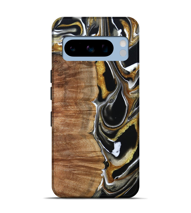 Pixel 8 Pro Wood Live Edge Phone Case - Morris (Black & White, 796383)