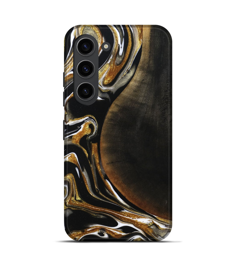 Galaxy S23 Wood Live Edge Phone Case - Dangelo (Black & White, 796384)