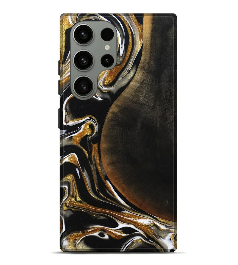 Galaxy S23 Ultra Wood Live Edge Phone Case - Dangelo (Black & White, 796384)