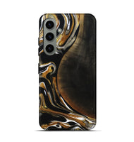 Galaxy S24 Wood Live Edge Phone Case - Dangelo (Black & White, 796384)
