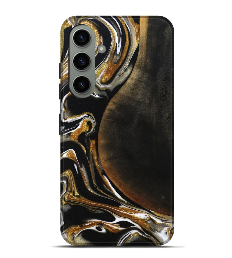 Galaxy S24 Plus Wood Live Edge Phone Case - Dangelo (Black & White, 796384)