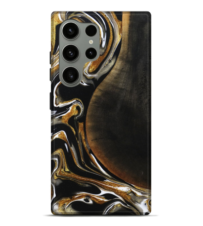 Galaxy S24 Ultra Wood Live Edge Phone Case - Dangelo (Black & White, 796384)