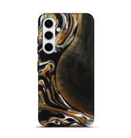 Galaxy S25 Wood Live Edge Phone Case - Dangelo (Black & White, 796384)
