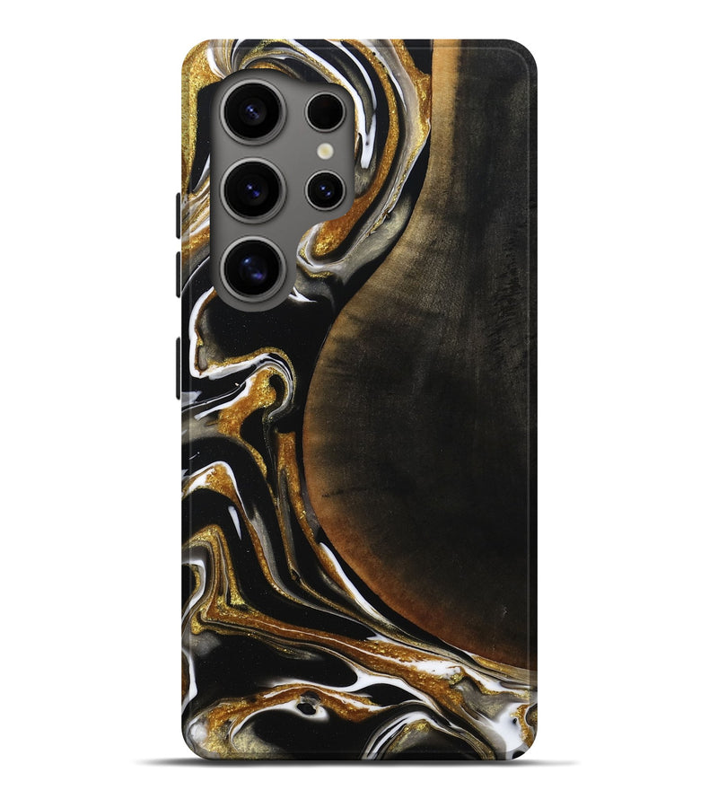 Galaxy S25 Ultra Wood Live Edge Phone Case - Dangelo (Black & White, 796384)