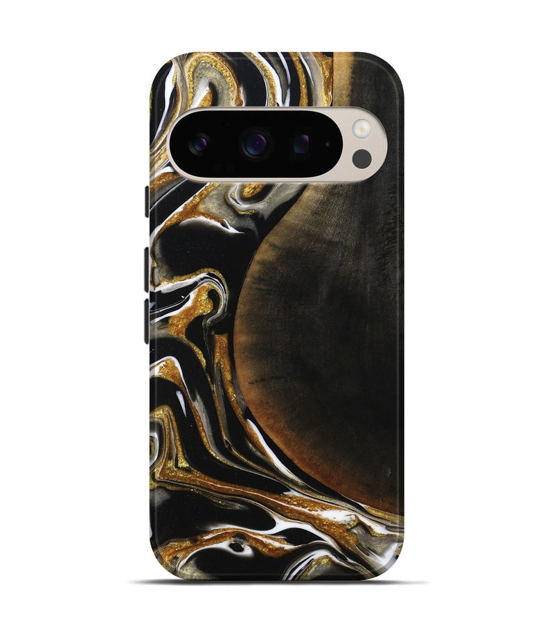 Pixel 10 Wood Live Edge Phone Case - Dangelo (Black & White, 796384)