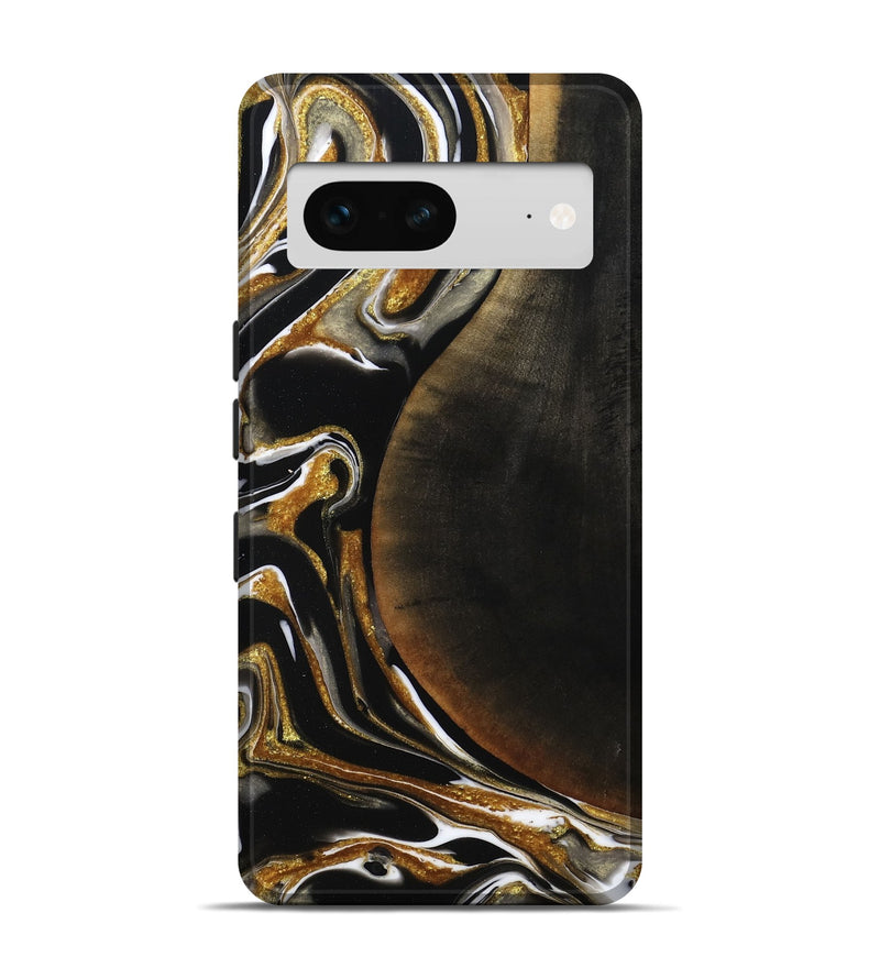 Pixel 7 Wood Live Edge Phone Case - Dangelo (Black & White, 796384)