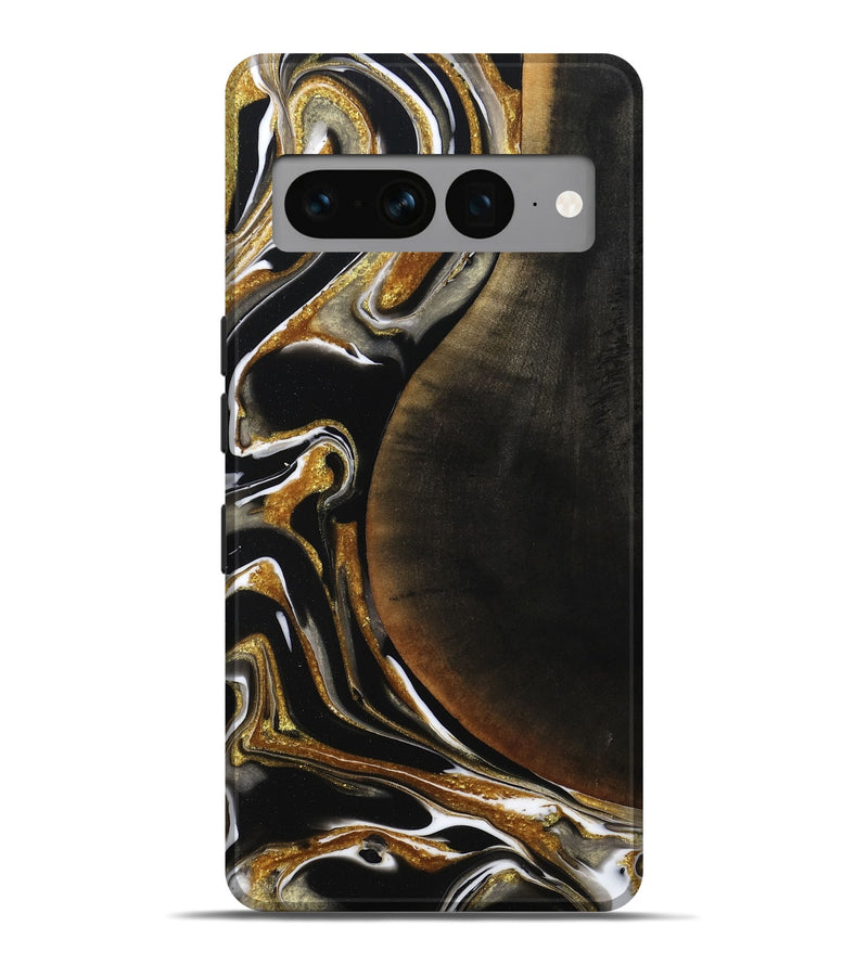 Pixel 7 Pro Wood Live Edge Phone Case - Dangelo (Black & White, 796384)