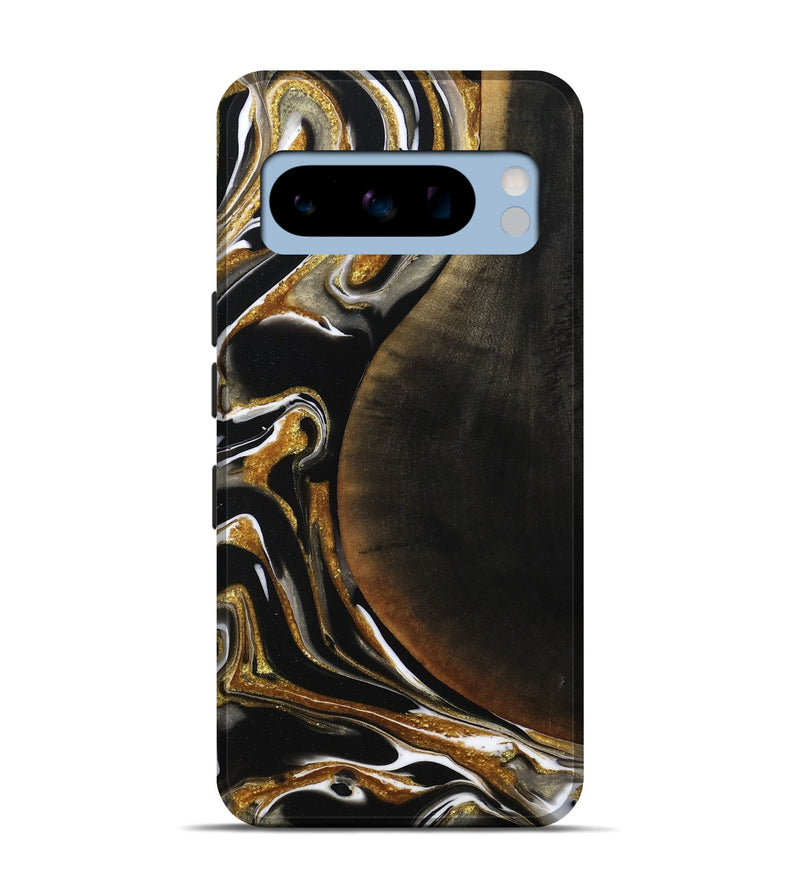Pixel 8 Pro Wood Live Edge Phone Case - Dangelo (Black & White, 796384)