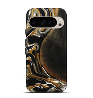 Pixel 9 Pro Wood Live Edge Phone Case - Dangelo (Black & White, 796384)