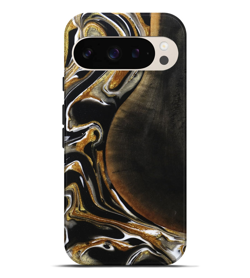 Pixel 9 Pro XL Wood Live Edge Phone Case - Dangelo (Black & White, 796384)