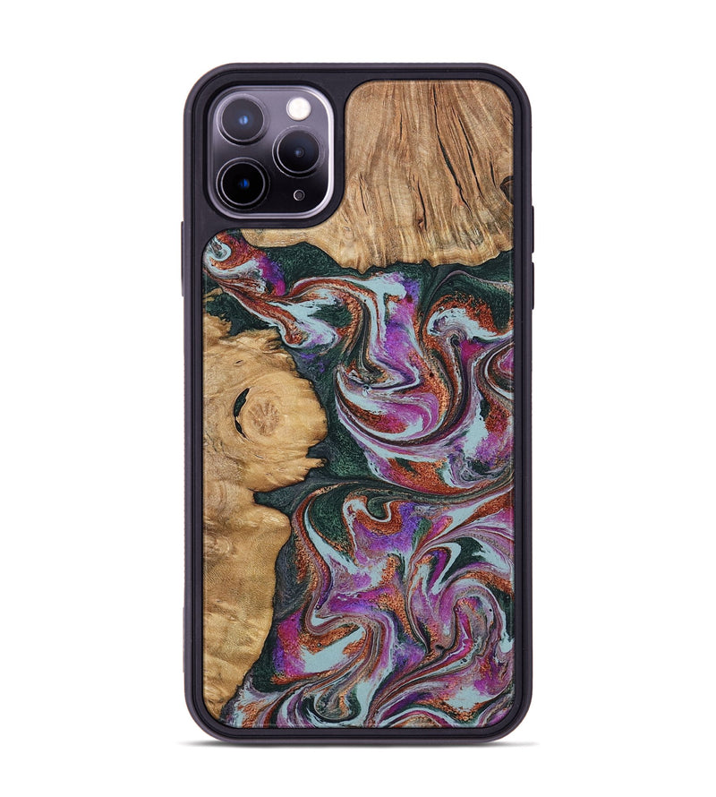 iPhone 11 Pro Max Wood Phone Case - Cale (Green, 796398)