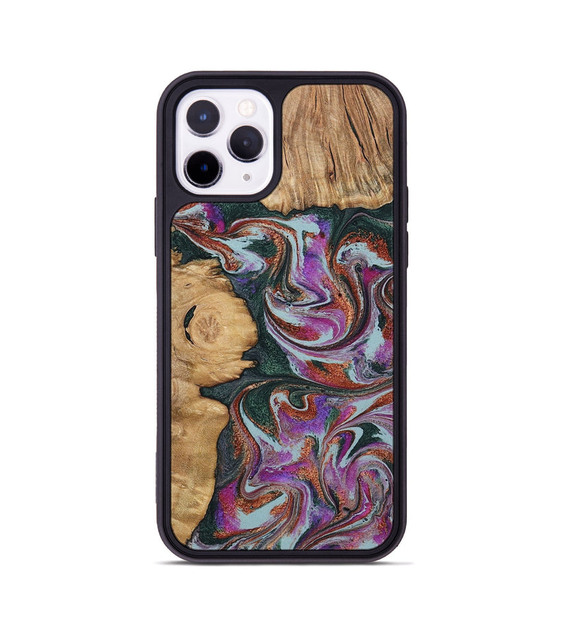 iPhone 11 Pro Wood Phone Case - Cale (Green, 796398)