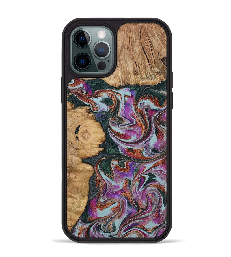 iPhone 12 Pro Max Wood Phone Case - Cale (Green, 796398)