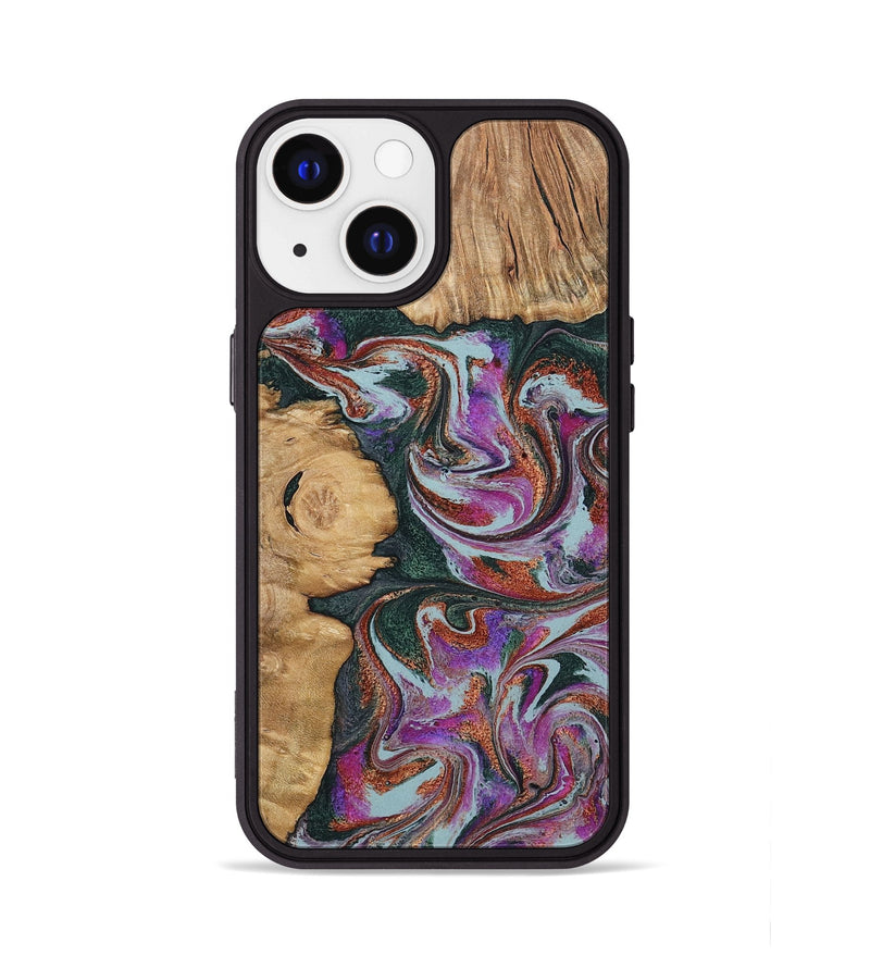 iPhone 13 Wood Phone Case - Cale (Green, 796398)