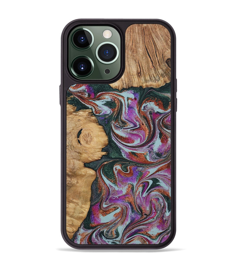 iPhone 13 Pro Max Wood Phone Case - Cale (Green, 796398)
