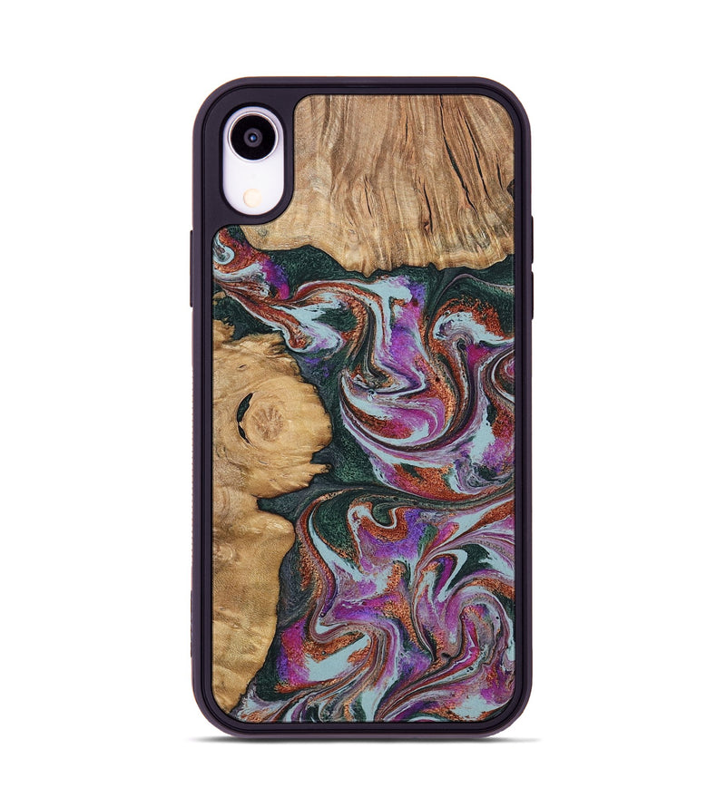 iPhone Xr Wood Phone Case - Cale (Green, 796398)