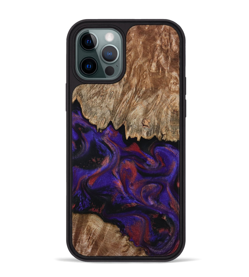 iPhone 12 Pro Max Wood Phone Case - Bishop (Purple, 796408)