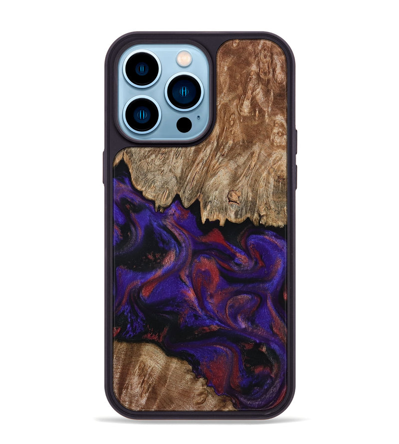 iPhone 14 Pro Max Wood Phone Case - Bishop (Purple, 796408)
